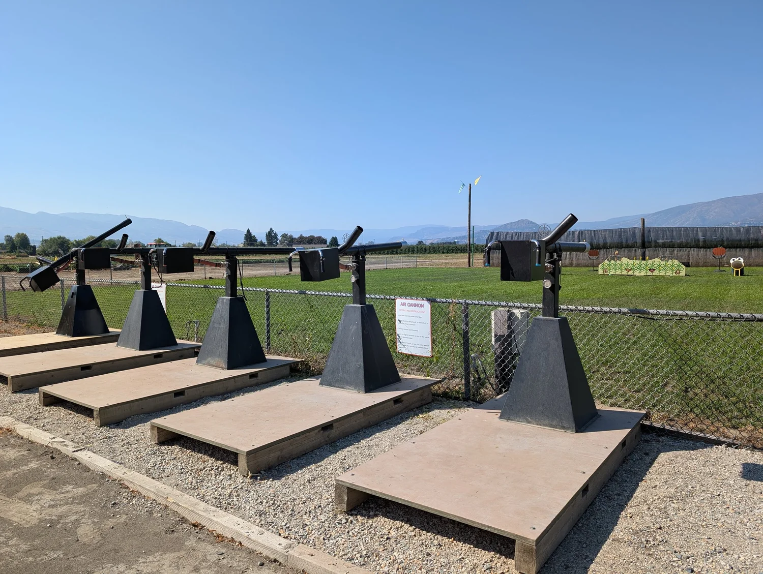 High-powered air cannons at the farm